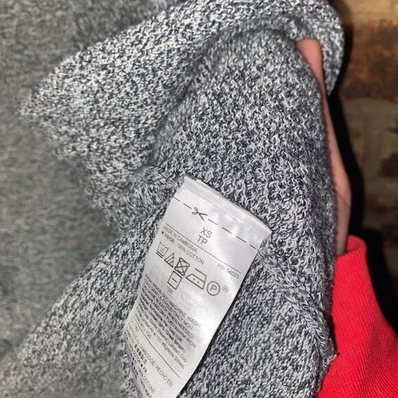 Gap Black Gray Open Front Cardigan Duster Sweater Women's Size XS - Picture 4 of 5